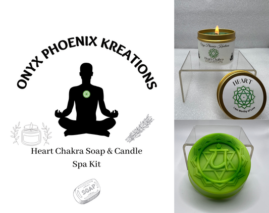 Heart Chakra Soap and Candle Spa Kit