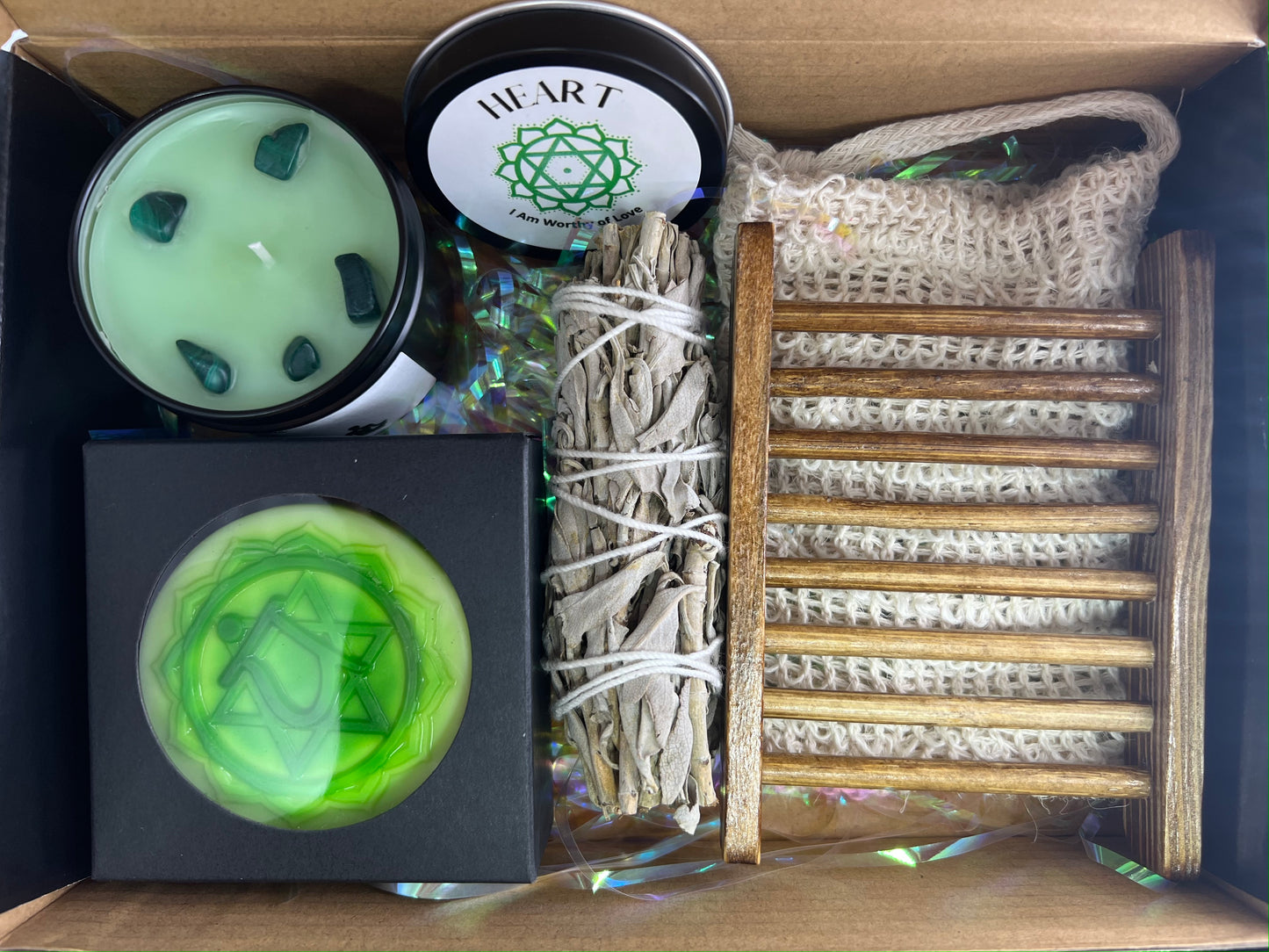 Heart Chakra Soap and Candle Spa Kit