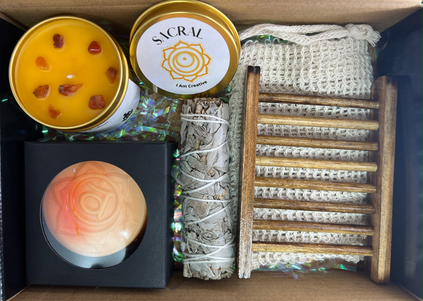 Sacral Chakra Soap and Candle Spa Kit